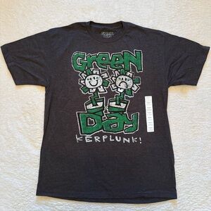Green Day Kerplunk Band T Shirt Mens Large Black Punk Rock Graphic Tee NWT